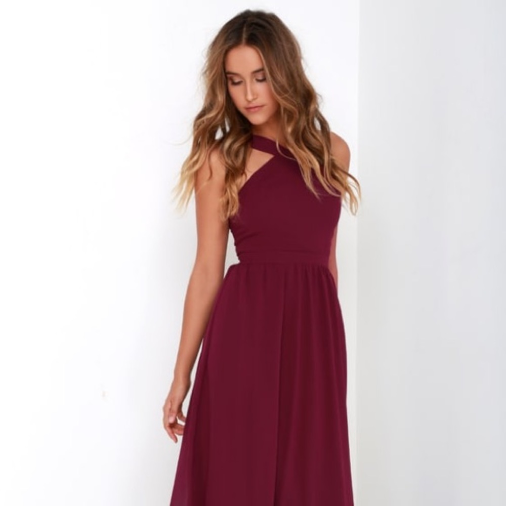 Lulus Air of Romance burgundy dress - NWT - small